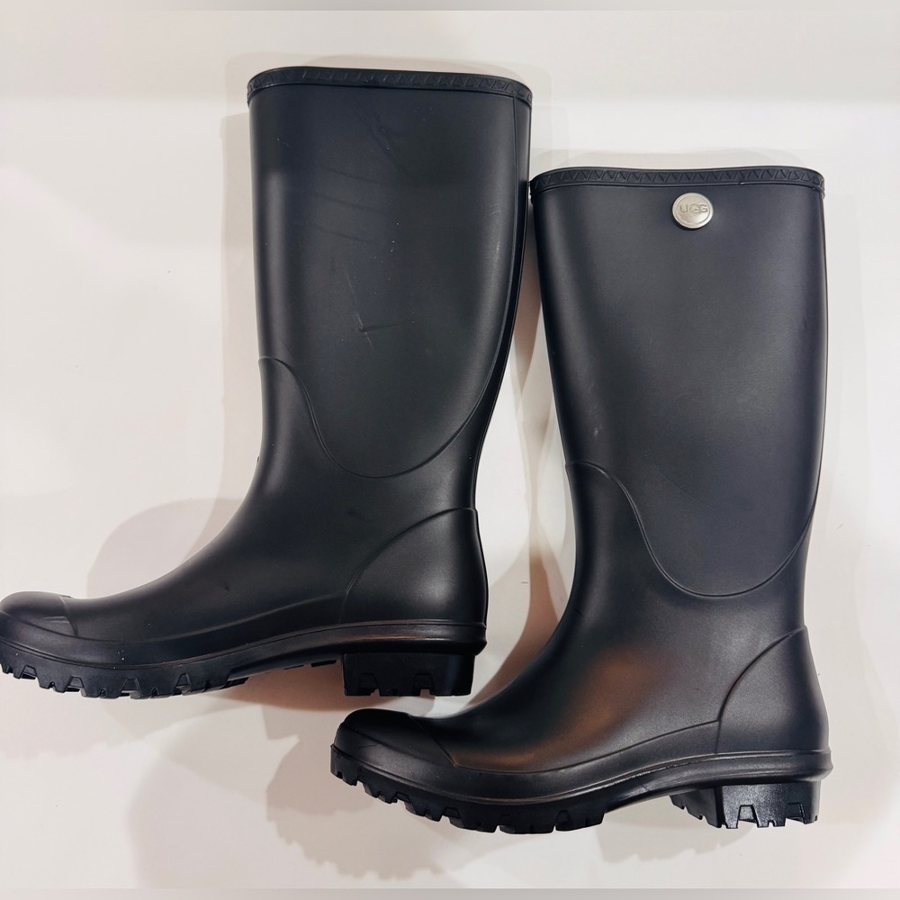 UGG W Shelby Matte Black Tall Rain Boots